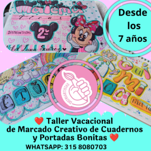 Taller Vacacional de Marcado Creativo de Cuadernos y Portadas Bonitas