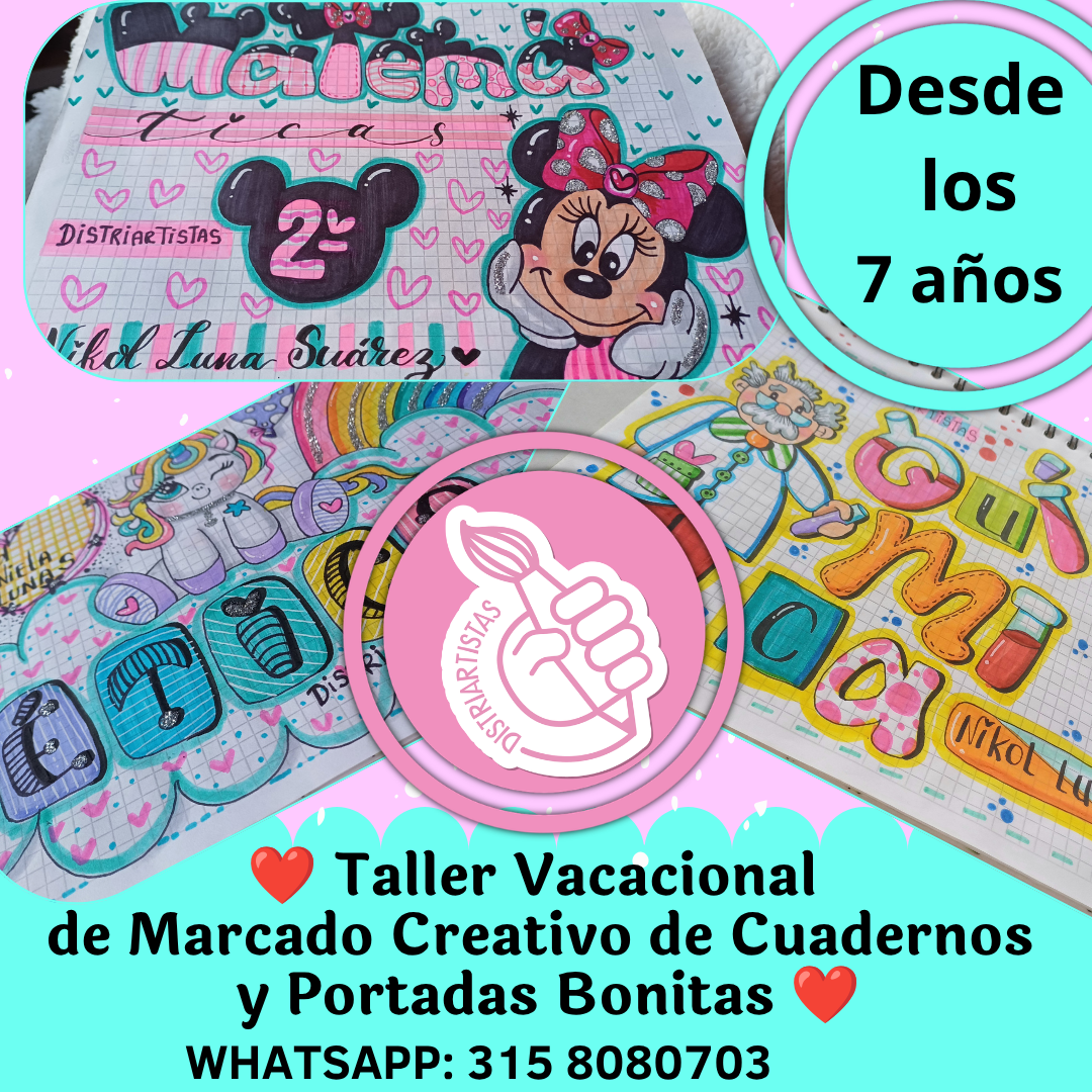 Taller Vacacional de Marcado Creativo de Cuadernos y Portadas Bonitas