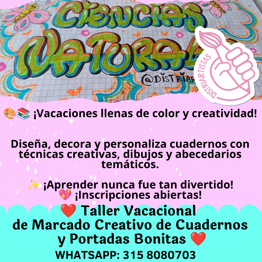 Taller Vacacional de Marcado Creativo de Cuadernos y Portadas Bonitas - Image 2