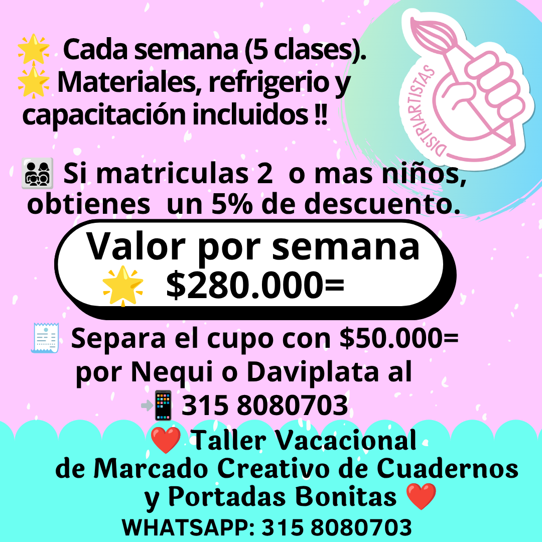 Taller Vacacional de Marcado Creativo de Cuadernos y Portadas Bonitas - Image 4