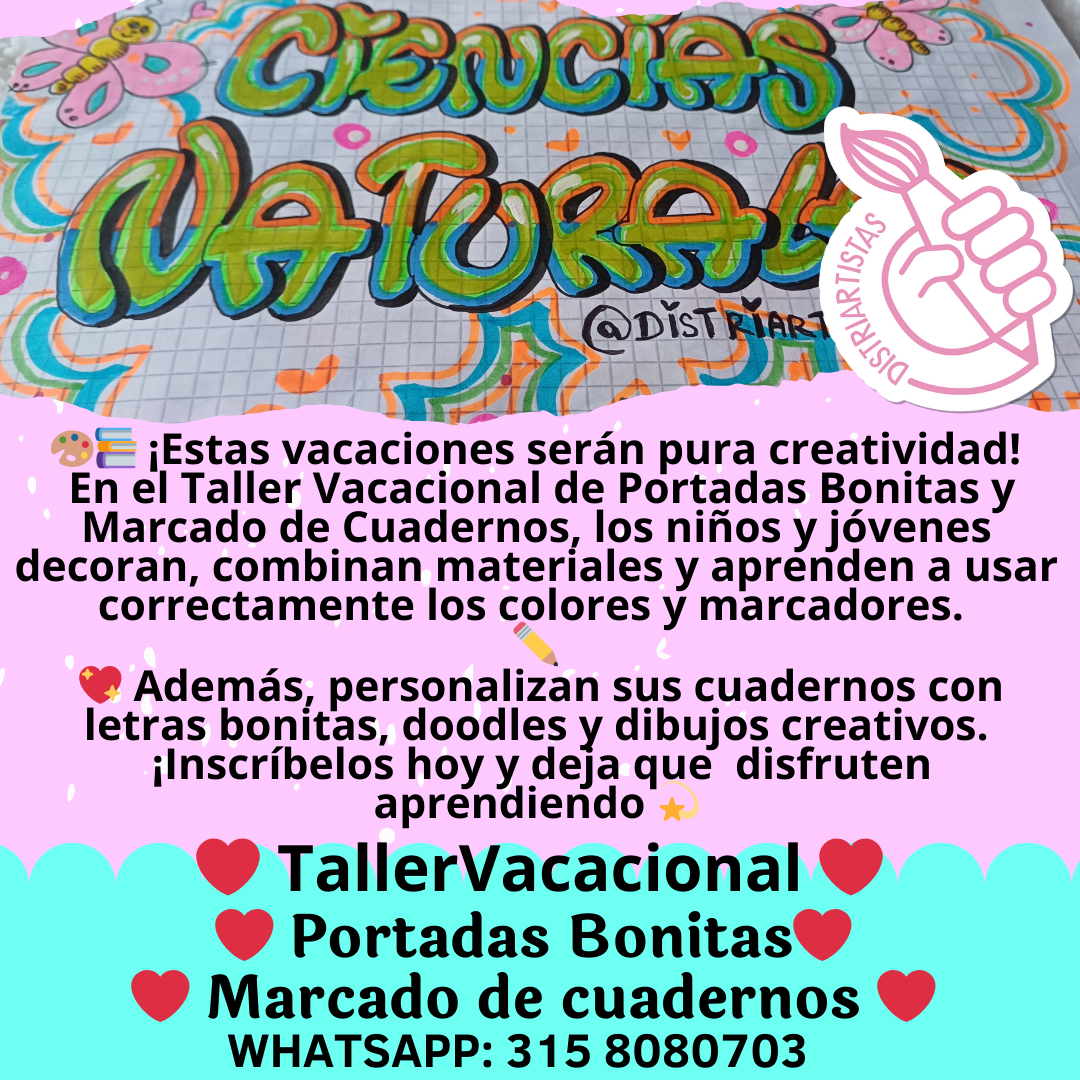 Taller Vacacional Portadas Bonitas Marcado de Cuadernos - Image 2