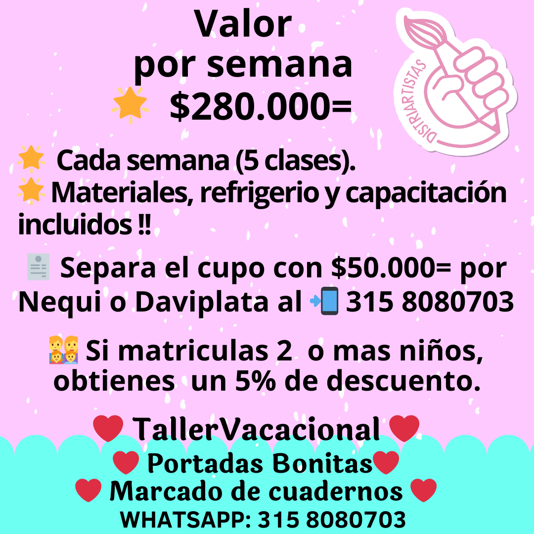 Taller Vacacional Portadas Bonitas Marcado de Cuadernos - Image 5