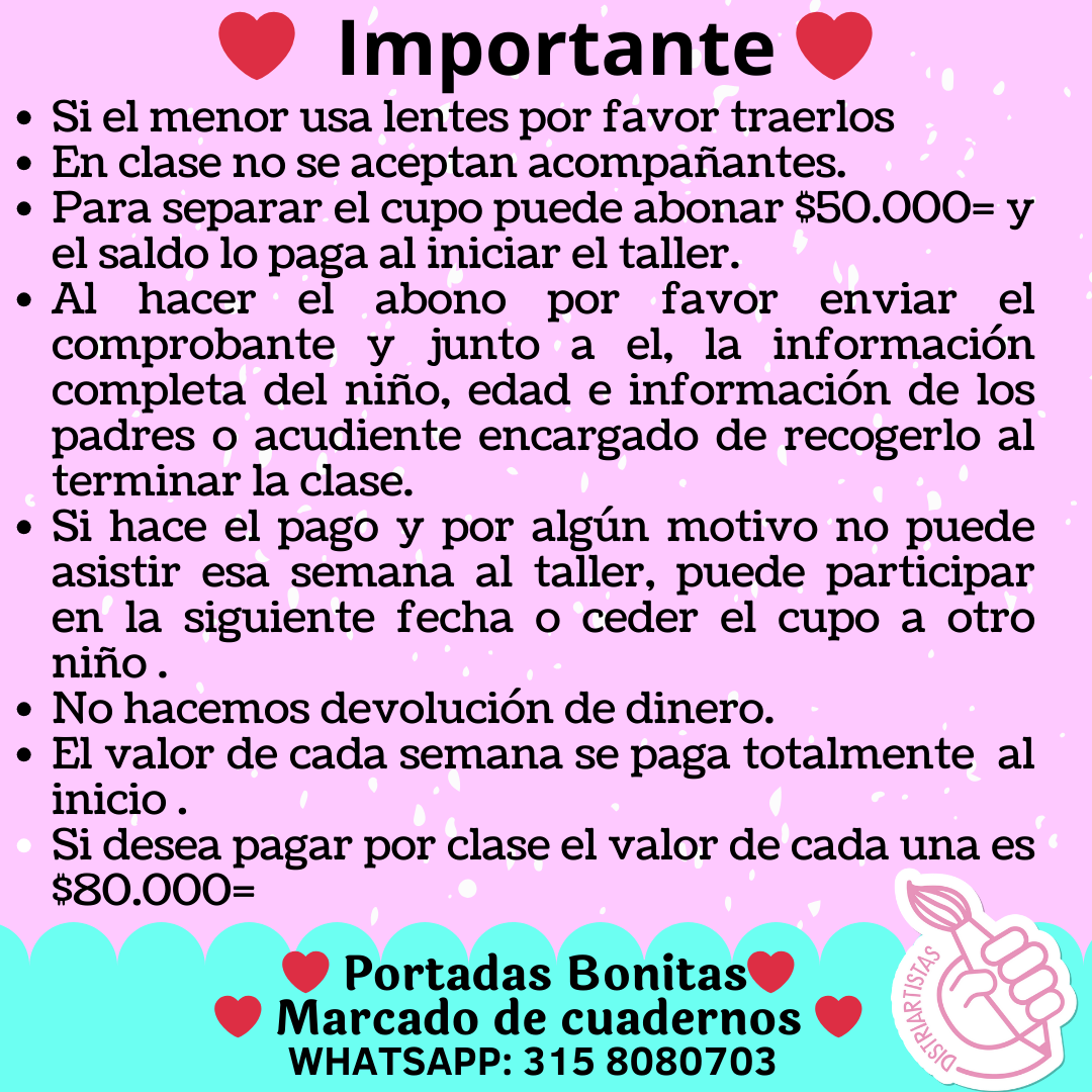 Taller Vacacional Portadas Bonitas Marcado de Cuadernos - Image 6